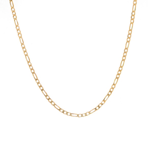 14K Yellow Gold Figaro Link 24 Inch Chain 14.2 Gr